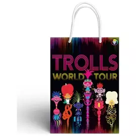 Пакет подарочный малый - 6 "Trolls", 180x223x100 мм