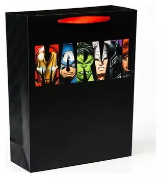 Пакет подарочный "Marvel", мстители, 31х40х11,5 см