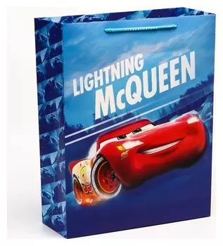 Пакет подарочный "Mcqueen", тачки, 31х40х11,5 см