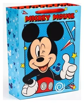 Пакет подарочный "Mickey Mouse", микки маус, 31х40х11,5 см