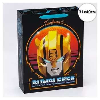 Пакет подарочный "Optimus. Bamblebee", трансформеры, 31х40х11,5 см