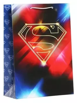 Пакет подарочный Superman, 220х310х100 мм