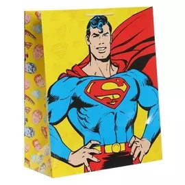 Пакет подарочный Superman-4, большой, 335х406х155 мм