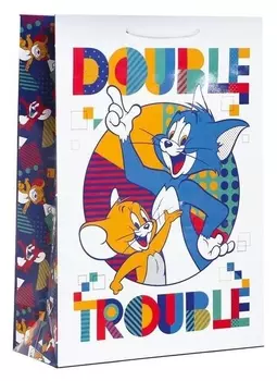Пакет подарочный «Том и джерри», большой, 250х350х100 мм