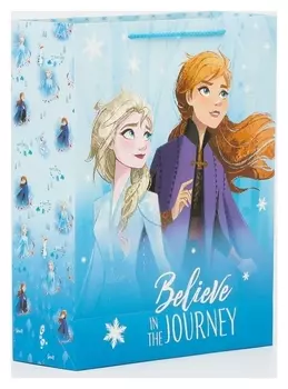 Пакет подарочный "True To My Self", холодное сердце, 31х40х11,5 см