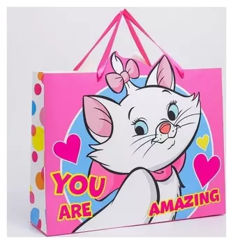 Пакет подарочный "You Are Amazing", коты-аристократы, 40х31х11,5 см