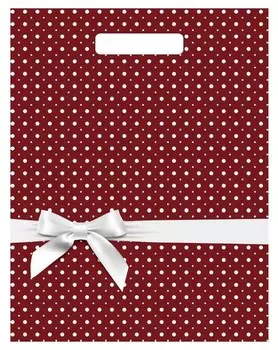 Пакет с вырубной ручкой горох 40х30см 50шт/уп