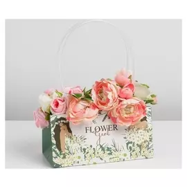 Пакет влагостойкий для цветов Flower, 24 х 12 х 12 см