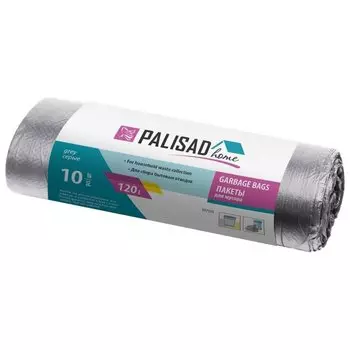 Пакеты для мусора 120 л X 10 шт. серые, Home Palisad