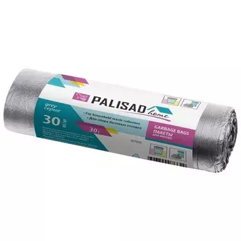 Пакеты для мусора 30 л X 30 шт. серые, Home Palisad