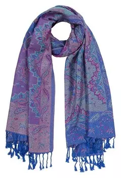 Палантин женский, цвет синий, размер 68x175