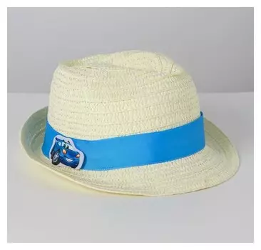 Панамка соломенная детская "Тачка" р-р. 52см