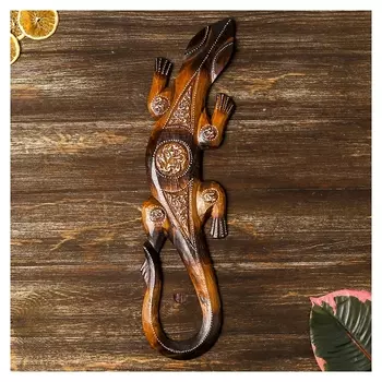 Панно дерево "Геккон" 50х12х1 см