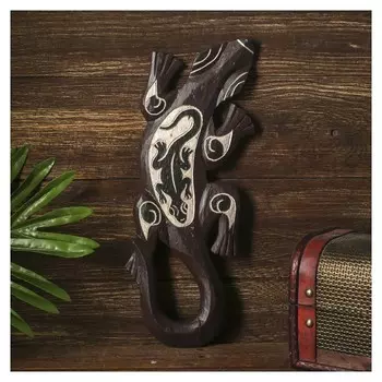 Панно настенное Геккон коричневый с гекконом