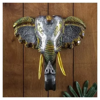 Панно настенное "Голова слона" 27х12х30 см