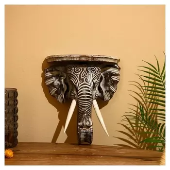 Панно настенное "Голова слона" албезия 30х12х32 см