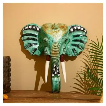 Панно настенное "Голова слона" албезия 40х12х40 см