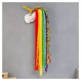 Панно настенное текстиль "Единорожка" яркие цвета 70х25 см