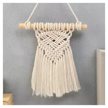 Панно настенное в технике макраме "Астрид" натуральный 36х20 см