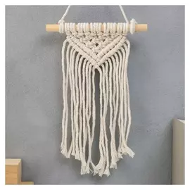 Панно настенное в технике макраме "Отталиа" натуральный 47х20 см