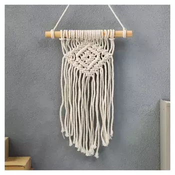 Панно настенное в технике макраме "Ромбик" 45х20 см