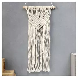 Панно настенное в технике макраме "Сердце" 75х25 см