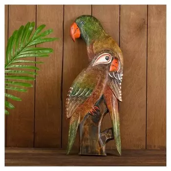 Панно "Попугайчики" дерево 20х2х50 см