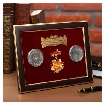 Панно сувенир "Достойному человеку" с монетами