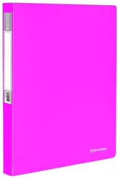 Папка 40 вкладышей Brauberg "Neon", 25 мм, неоновая розовая, 700 мкм, 227454