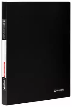 Папка 60 вкладышей Brauberg "Office", черная, 0,6 мм, 222637