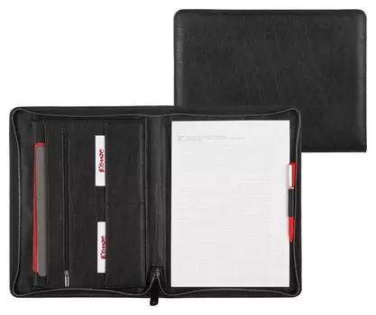 Папка деловая 123 из эко кожи черная