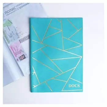 Папка для документов «Docs», 12 файлов, 4 комплекта, А4, кожзам