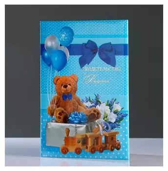 Папка для свидетельства о рождении "Подарки" А4