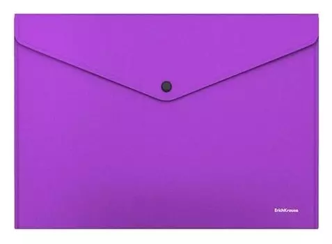 Папка-конверт на кнопке А4 непрозрачная, 160 мкм Matt Vivid Цвет фиолетовый