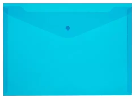 Папка-конверт на кнопке КНК 120 синий прз. 10шт/уп