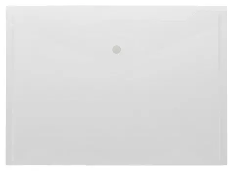 Папка-конверт на кнопке КНК 180 бесцв. прз. 10шт/уп