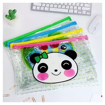 Папка на молнии "Мордашки" А4