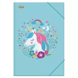 Папка на резинках А4 №1school единорог, 92828