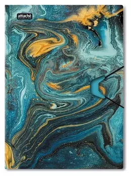 Папка на резинках Attache Selection, Fluid, бирюзовая