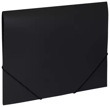 Папка на резинках Brauberg "Office", черная, до 300 листов, 500 мкм, 227713