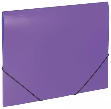 Папка на резинках Brauberg "Office", фиолетовая, до 300 листов, 500 мкм, 228081