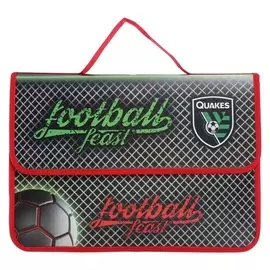 Папка-портфель на липучке, пластиковая, А4, «Foorball Feast», 330 х 240 х 90, для мальчика