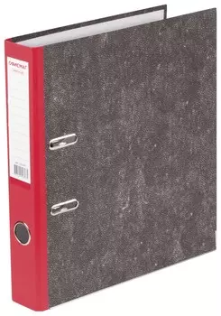 Папка-регистратор офисмаг, фактура стандарт, с мраморным покрытием, 50 мм, красный корешок, 225587