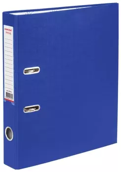 Папка-регистратор офисмаг с арочным механизмом, покрытие из пвх, 50 мм, синяя, 225753