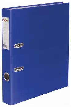Папка-регистратор Staff "Manager" с покрытием из пвх, 50 мм, без уголка, синяя, 225977