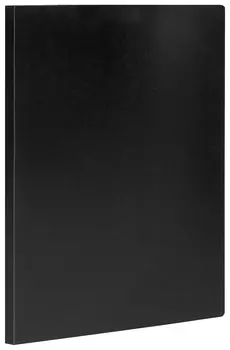 Папка с боковым металлическим прижимом Staff, черная, до 100 листов, 0,5 мм, 229233