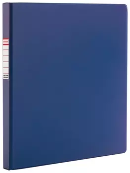 Папка с металлическим пружинным скоросшивателем Brauberg, картон/пвх, 35 мм, синяя, до 290 листов, 223187