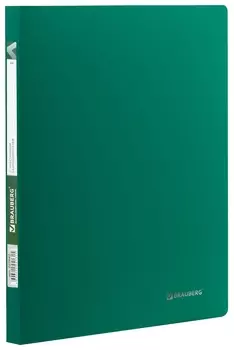 Папка с пластиковым скоросшивателем Brauberg "Office", зеленая, до 100 листов, 0,5 мм, 222642