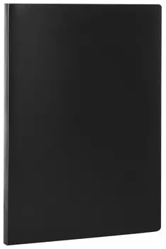 Папка с пластиковым скоросшивателем Staff, черная, до 100 листов, 0,5 мм, 229231