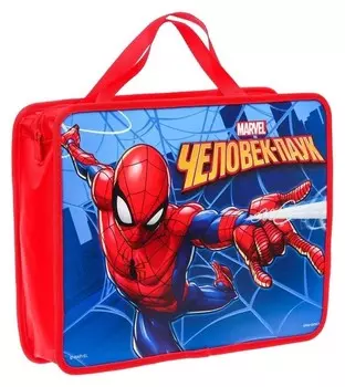 Папка с ручками пластик А4 75мм 330*260 пм-а4-26, человек-паук